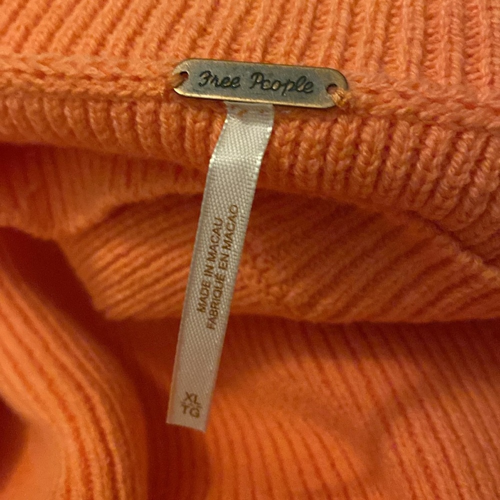 NWT Free People Easy street crop pullover XL guava juice - Picture 8 of 8